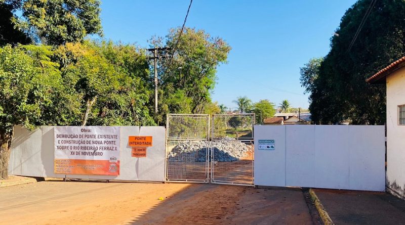 Prefeitura inicia construção de uma nova ponte no bairro Vivaldini