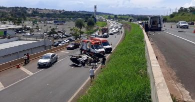 Acidente grave aconteceu no sentido capital da Rodovia Dom Pedro I, em Campinas (SP) — Foto: Foto: Helen Sacconi/EPTV