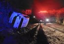 Veículo capota em estrada rural de Cosmópolis após pneu estourar