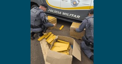 O motorista confessou que havia recebido as caixas em um posto de combustíveis - Foto: Polícia Militar